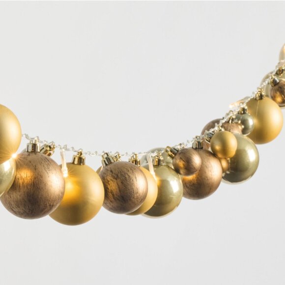 Pottery Barn Ornament Garland String Lights GOLD NIB - Picture 3 of 3